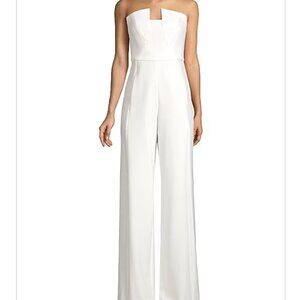 Black Halo Lena Strapless Jumpsuit Size 14